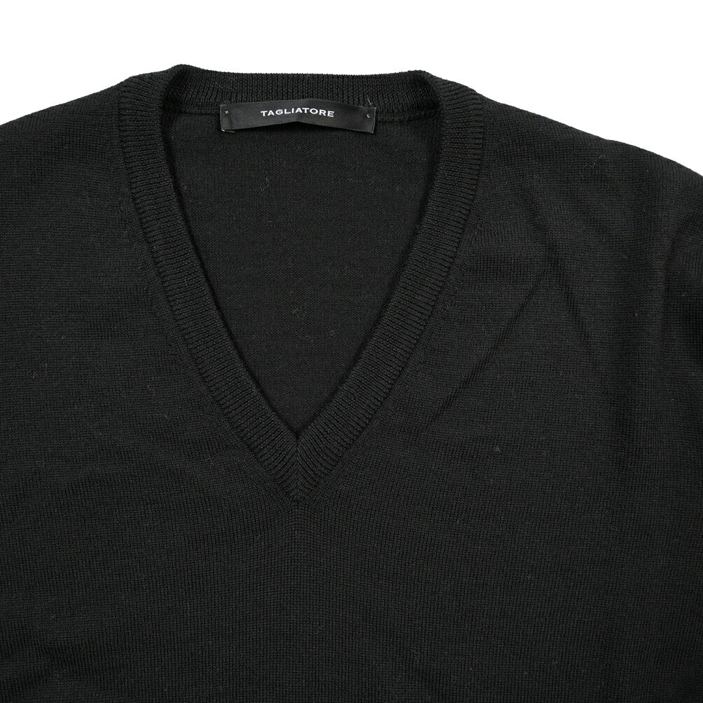 26-27AW TAGLIATORE “MICK” ヴァージンウール100% Vネックニットセーター