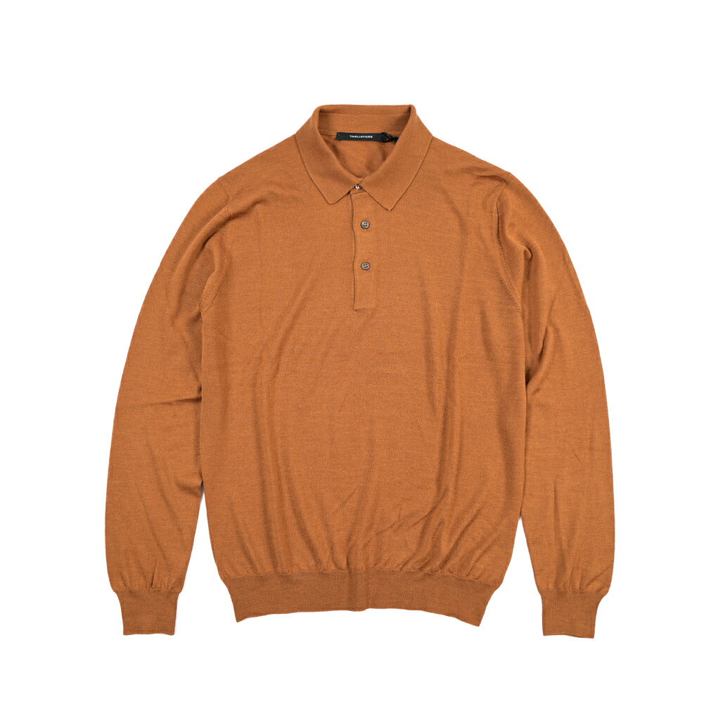 26-27AW TAGLIATORE “PALMER” シルク混ウール ハイゲージ長袖ニットポロシャツ