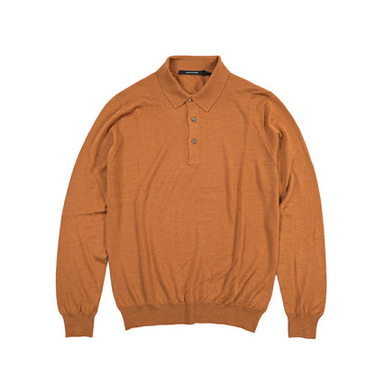 26-27AW TAGLIATORE “PALMER” シルク混ウール ハイゲージ長袖ニットポロシャツ