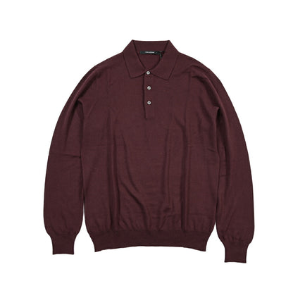 26-27AW TAGLIATORE “PALMER” シルク混ウール ハイゲージ長袖ニットポロシャツ