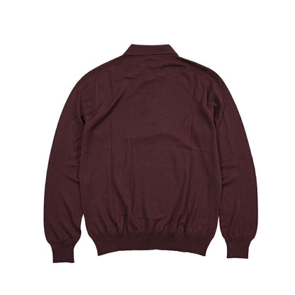 26-27AW TAGLIATORE “PALMER” シルク混ウール ハイゲージ長袖ニットポロシャツ