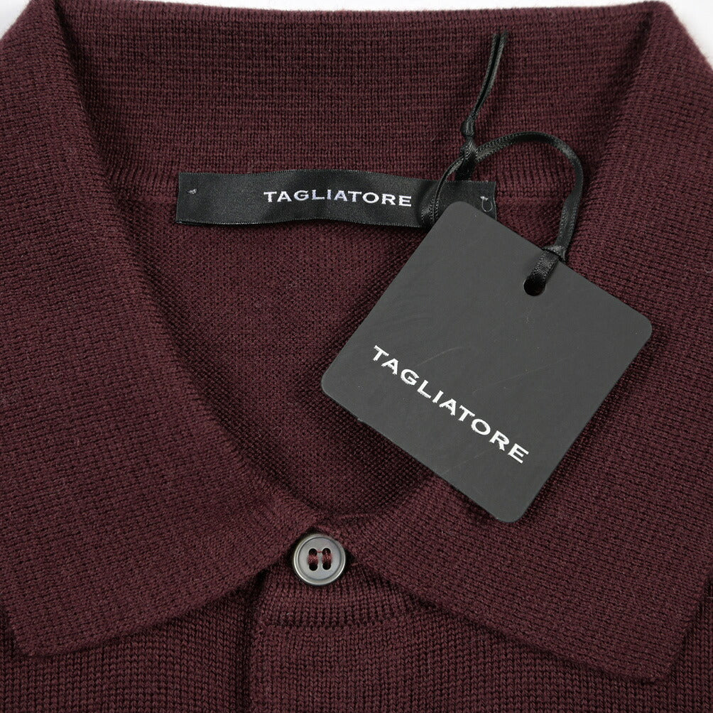 26-27AW TAGLIATORE “PALMER” シルク混ウール ハイゲージ長袖ニットポロシャツ
