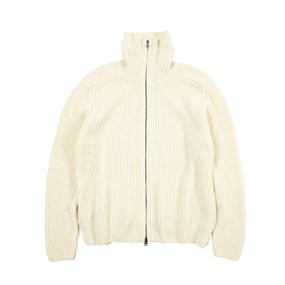 26-27AW TAGLIATORE “DUNDRET” ウールリブ ローゲージニットジップセーター