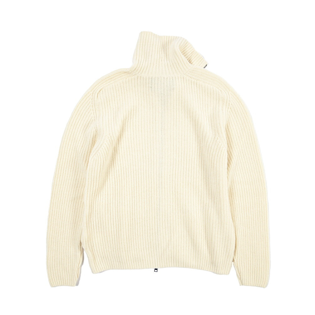 26-27AW TAGLIATORE “DUNDRET” ウールリブ ローゲージニットジップセーター