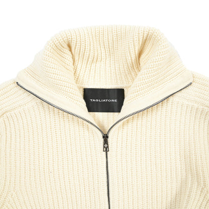 26-27AW TAGLIATORE “DUNDRET” ウールリブ ローゲージニットジップセーター