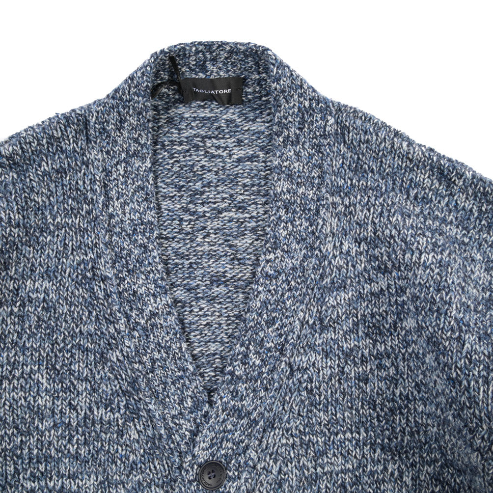 26-27AW TAGLIATORE “STOTEN” シルク混ウール ローゲージメランジニットカーディガン