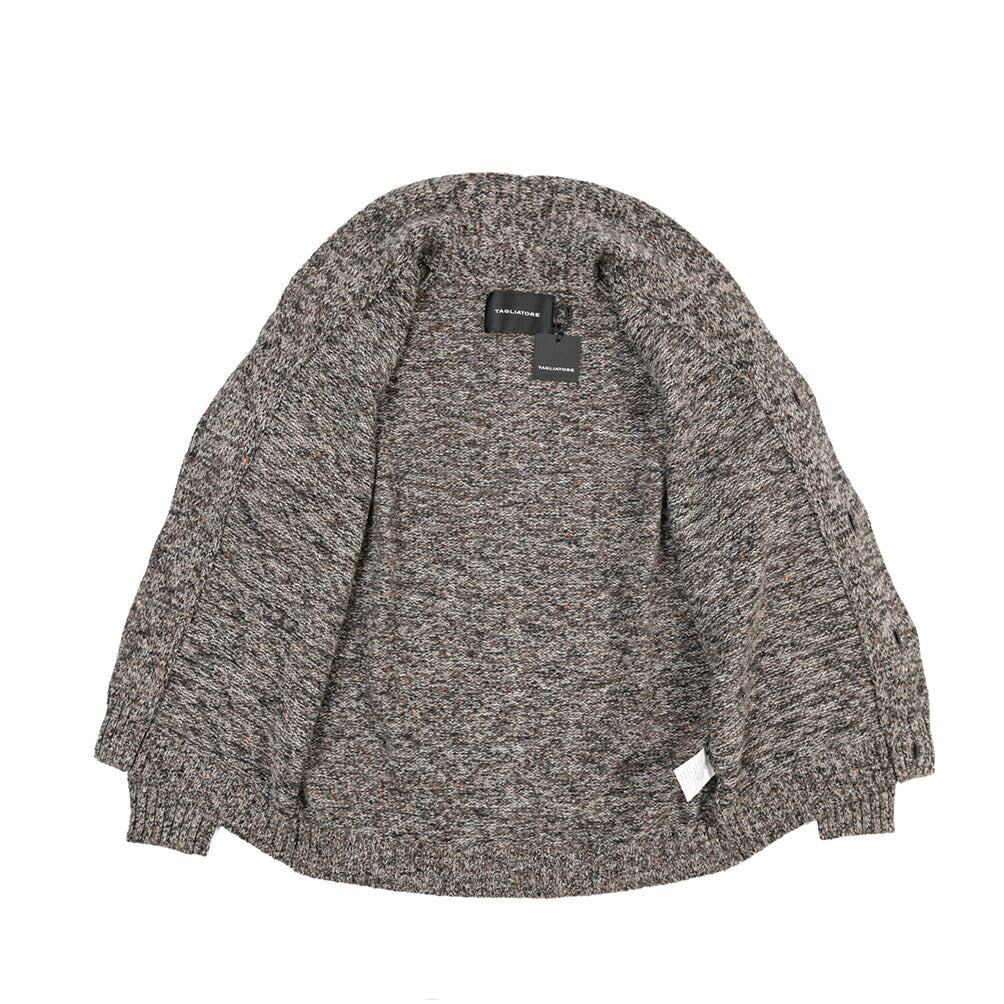 26-27AW TAGLIATORE “ROMME” シルク混ウール ローゲージショールカラーニットカーディガン