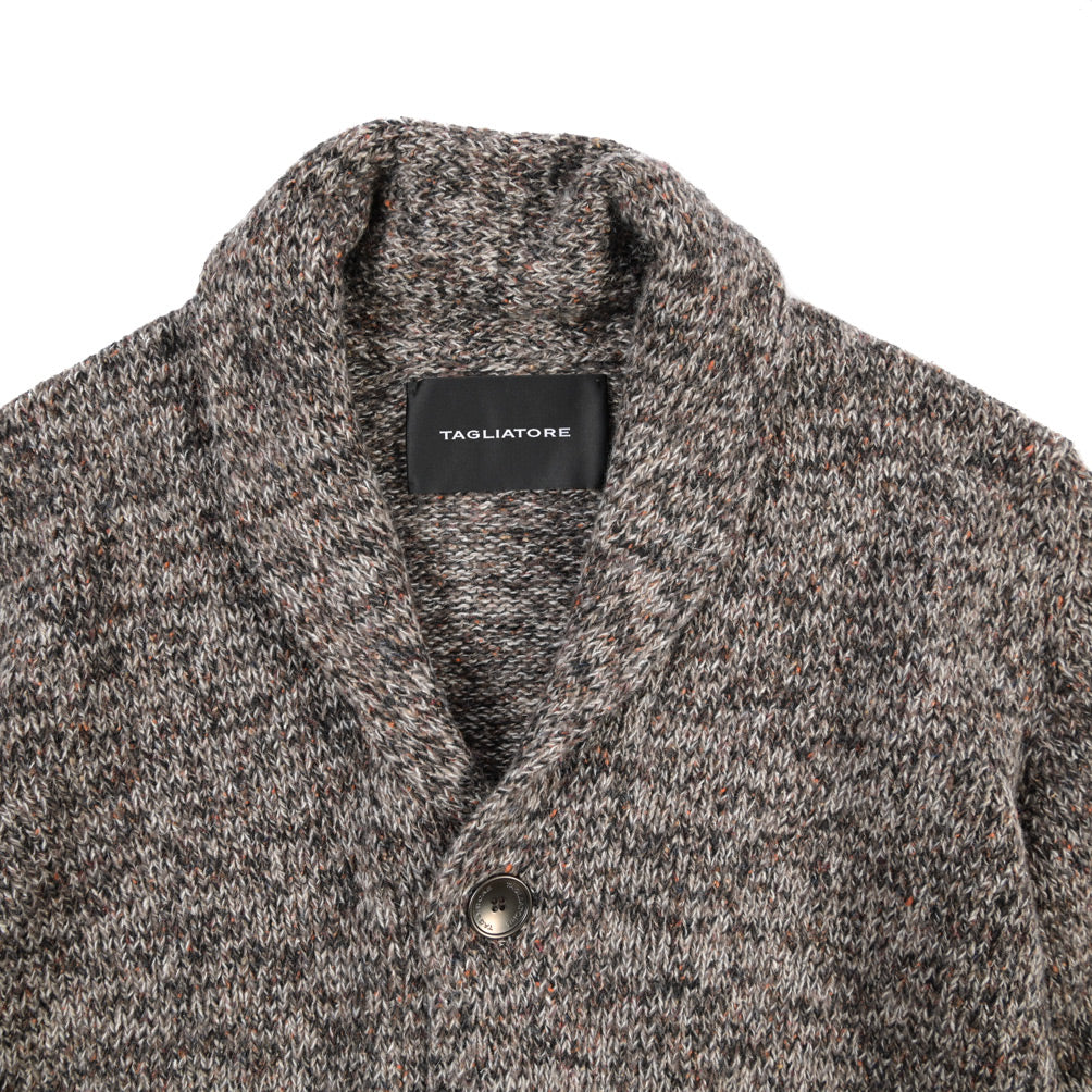 26-27AW TAGLIATORE “ROMME” シルク混ウール ローゲージショールカラーニットカーディガン