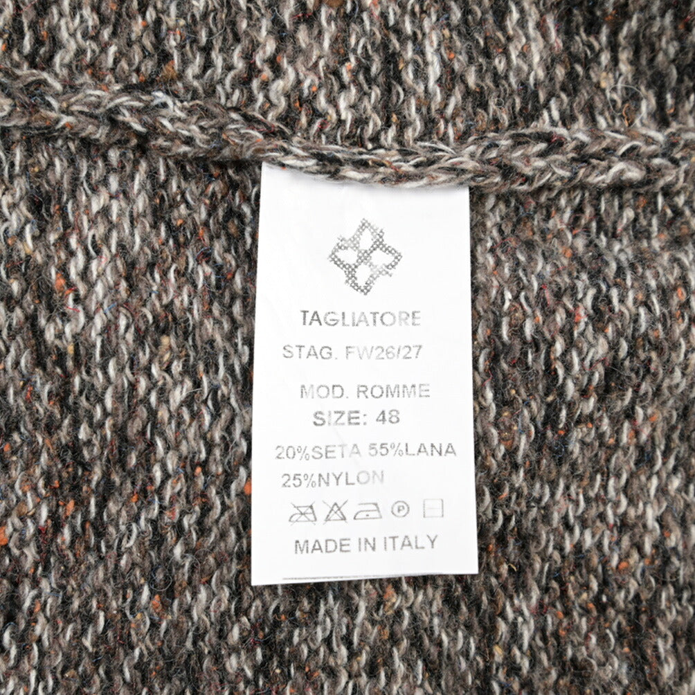 26-27AW TAGLIATORE “ROMME” シルク混ウール ローゲージショールカラーニットカーディガン
