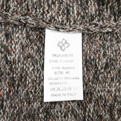 26-27AW TAGLIATORE “ROMME” シルク混ウール ローゲージショールカラーニットカーディガン