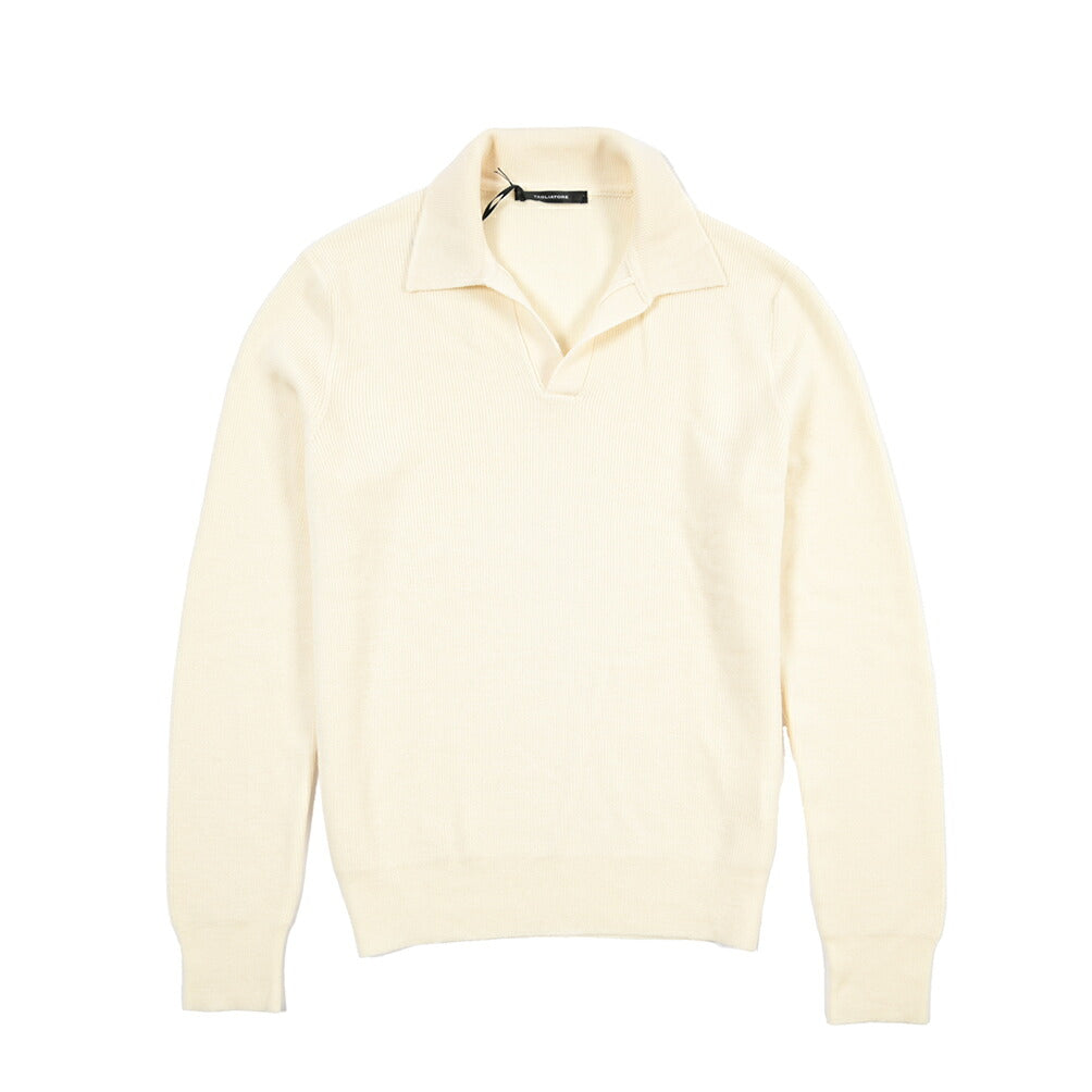 26-27AW TAGLIATORE “ZAYN” ヴァージンウール100% ミドルゲージニットポロ