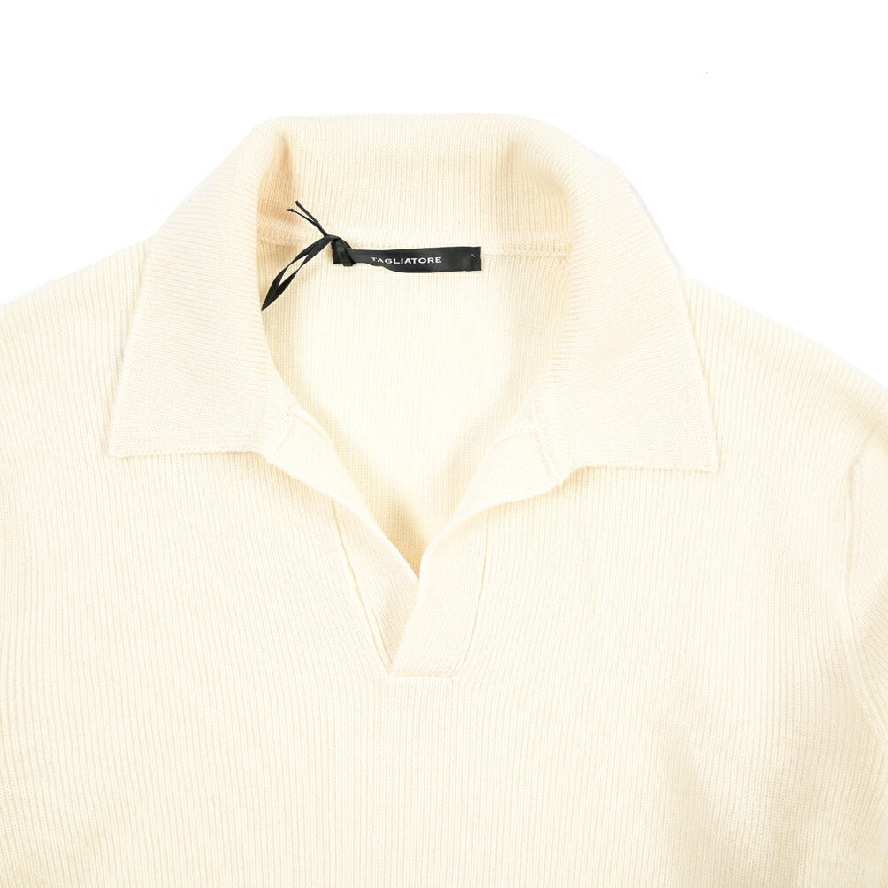 26-27AW TAGLIATORE “ZAYN” ヴァージンウール100% ミドルゲージニットポロ