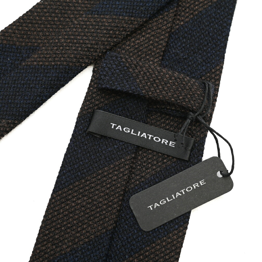 26-27AW TAGLIATORE ヴァージンウール100% レジメンタルネクタイ