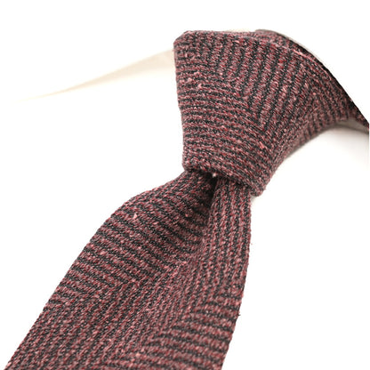 26-27AW TAGLIATORE シルク混ウール ヘリンボーン柄ネクタイ