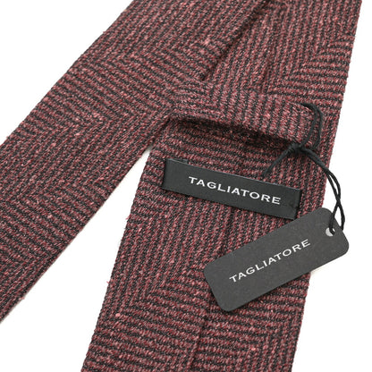 26-27AW TAGLIATORE シルク混ウール ヘリンボーン柄ネクタイ