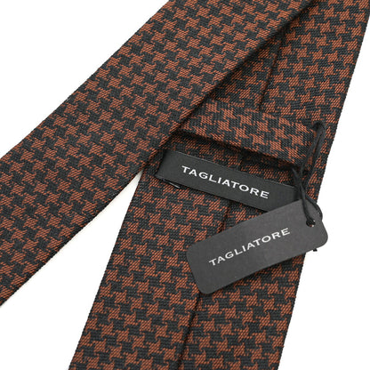 26-27AW TAGLIATORE ウール混シルク 千鳥格子柄ネクタイ