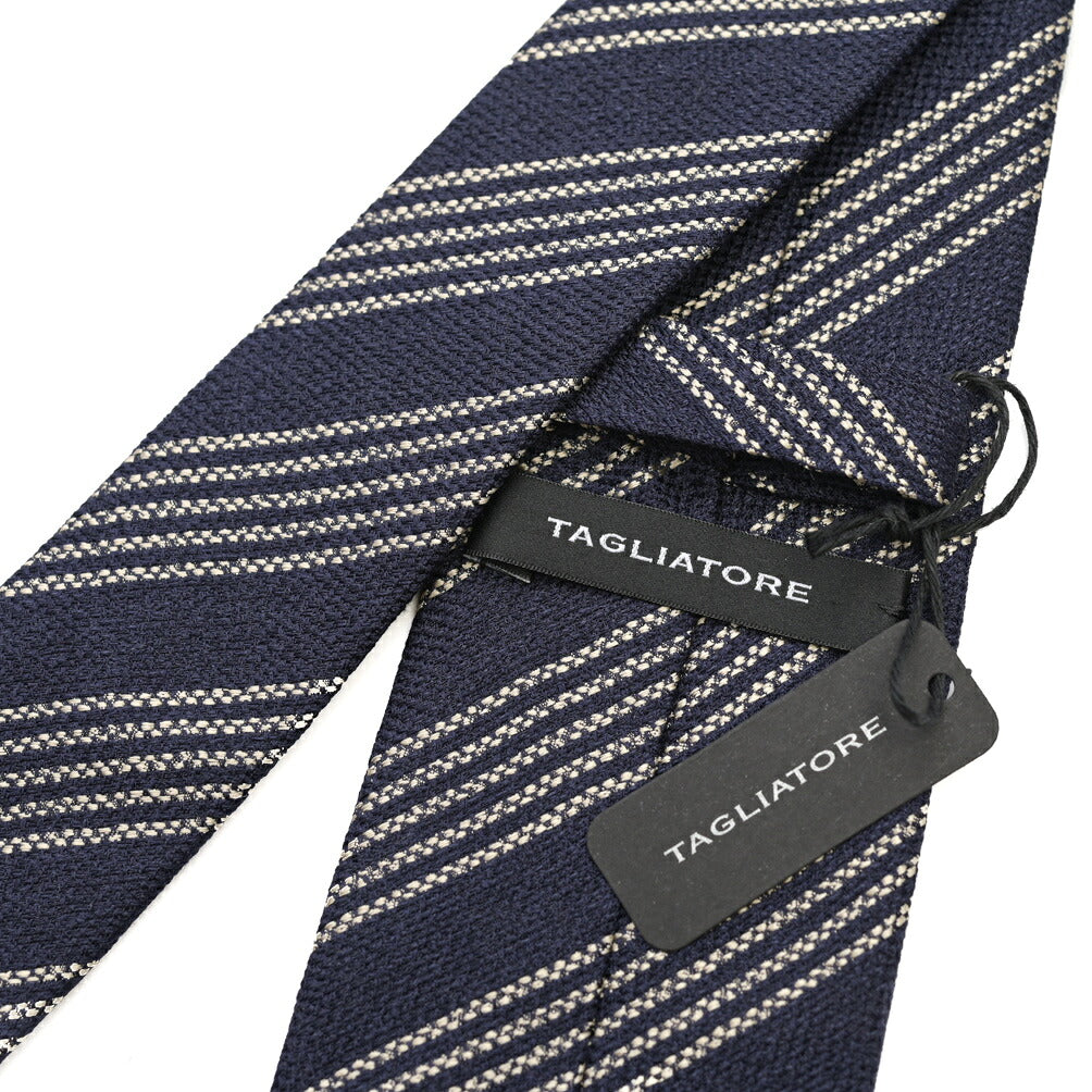 26-27AW TAGLIATORE ウール混シルク レジメンタルネクタイ