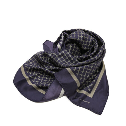 26-27AW TAGLIATORE シルク100% 幾何柄スカーフ