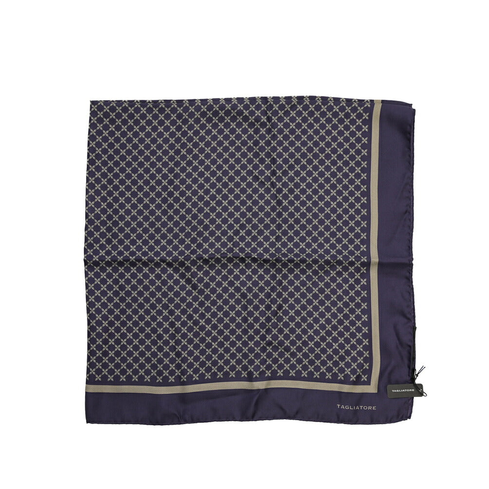26-27AW TAGLIATORE シルク100% 幾何柄スカーフ
