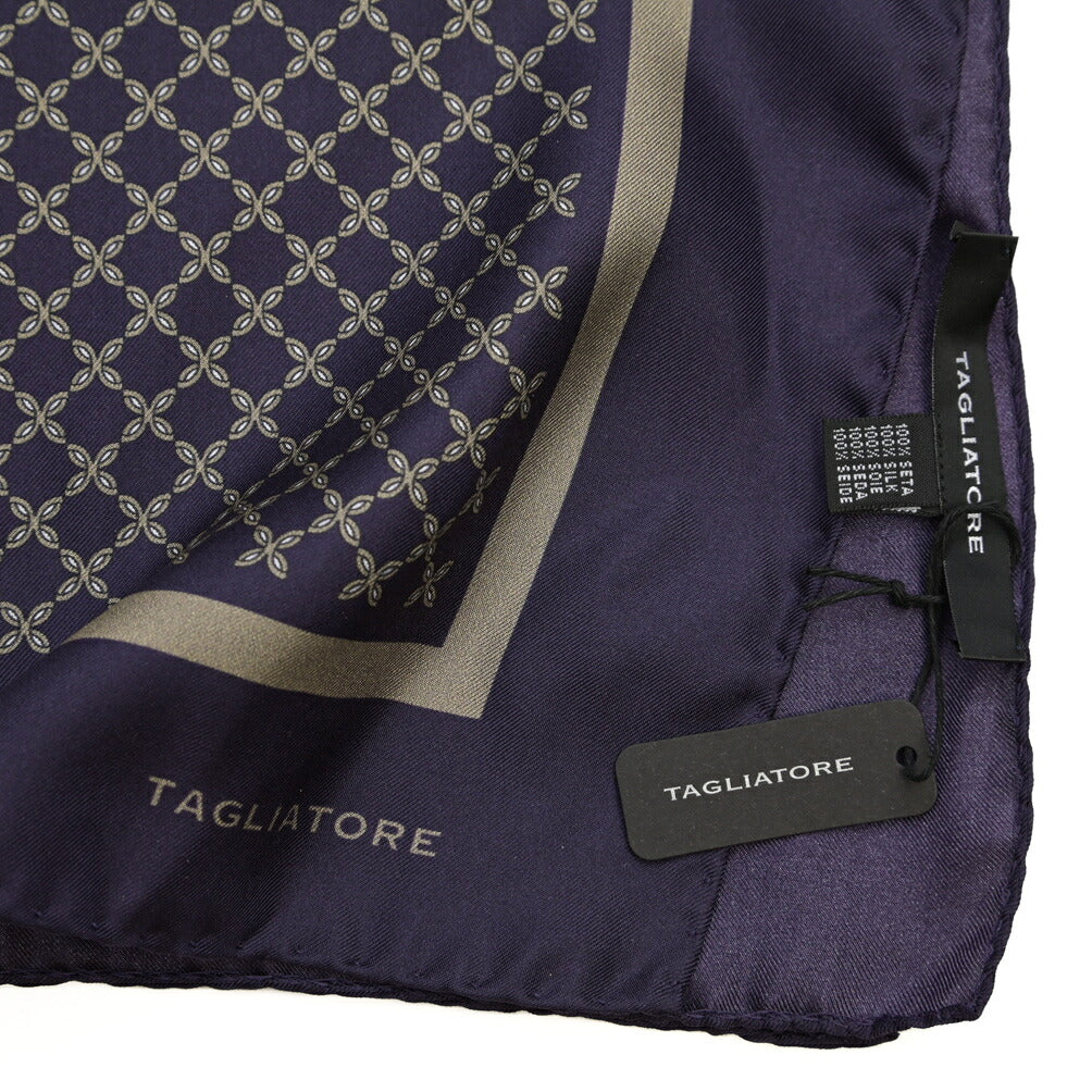 26-27AW TAGLIATORE シルク100% 幾何柄スカーフ
