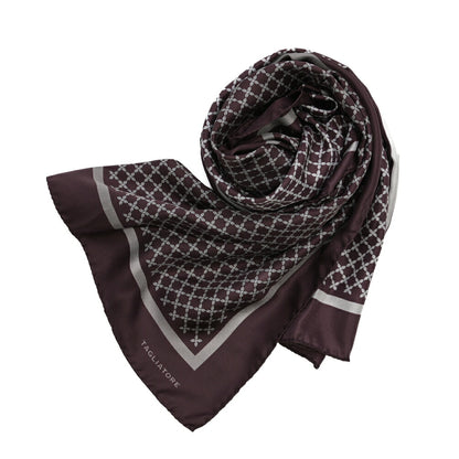 26-27AW TAGLIATORE シルク100% 幾何柄スカーフ