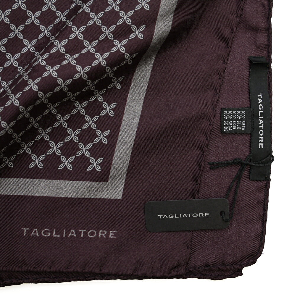 26-27AW TAGLIATORE シルク100% 幾何柄スカーフ