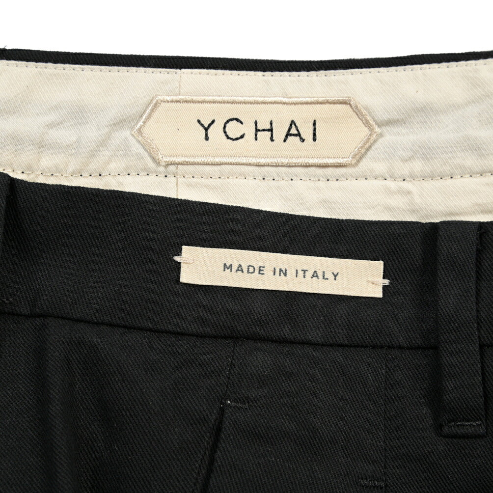 YCHAI “ROBUSTO” リネン混コットン ツータックスラックス / TAPERED FIT