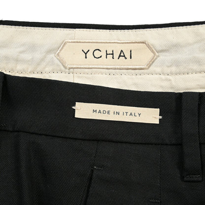 YCHAI “ROBUSTO” リネン混コットン ツータックスラックス / TAPERED FIT