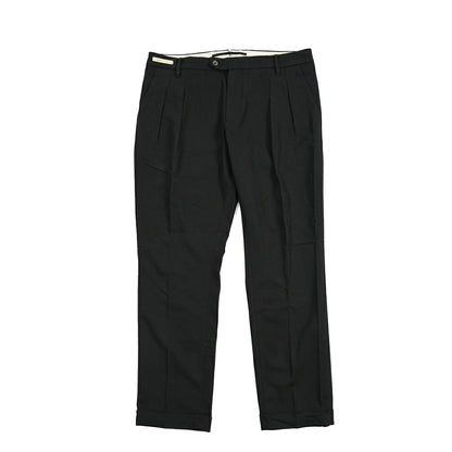 YCHAI “ROBUSTO” リネン混コットン ツータックスラックス / TAPERED FIT