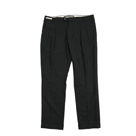 YCHAI “ROBUSTO” リネン混コットン ツータックスラックス / TAPERED FIT