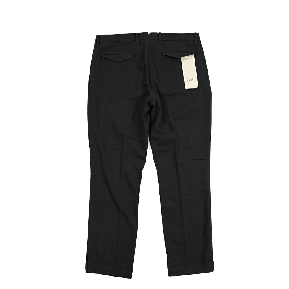 YCHAI “ROBUSTO” リネン混コットン ツータックスラックス / TAPERED FIT