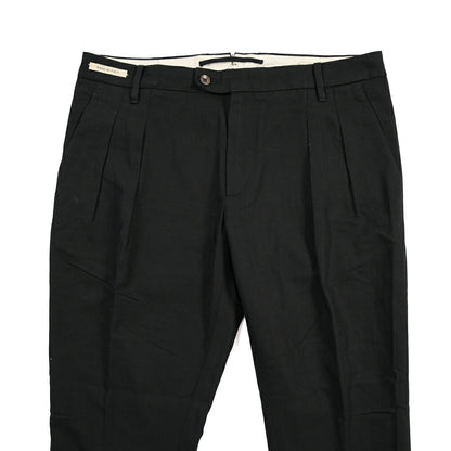 YCHAI “ROBUSTO” リネン混コットン ツータックスラックス / TAPERED FIT