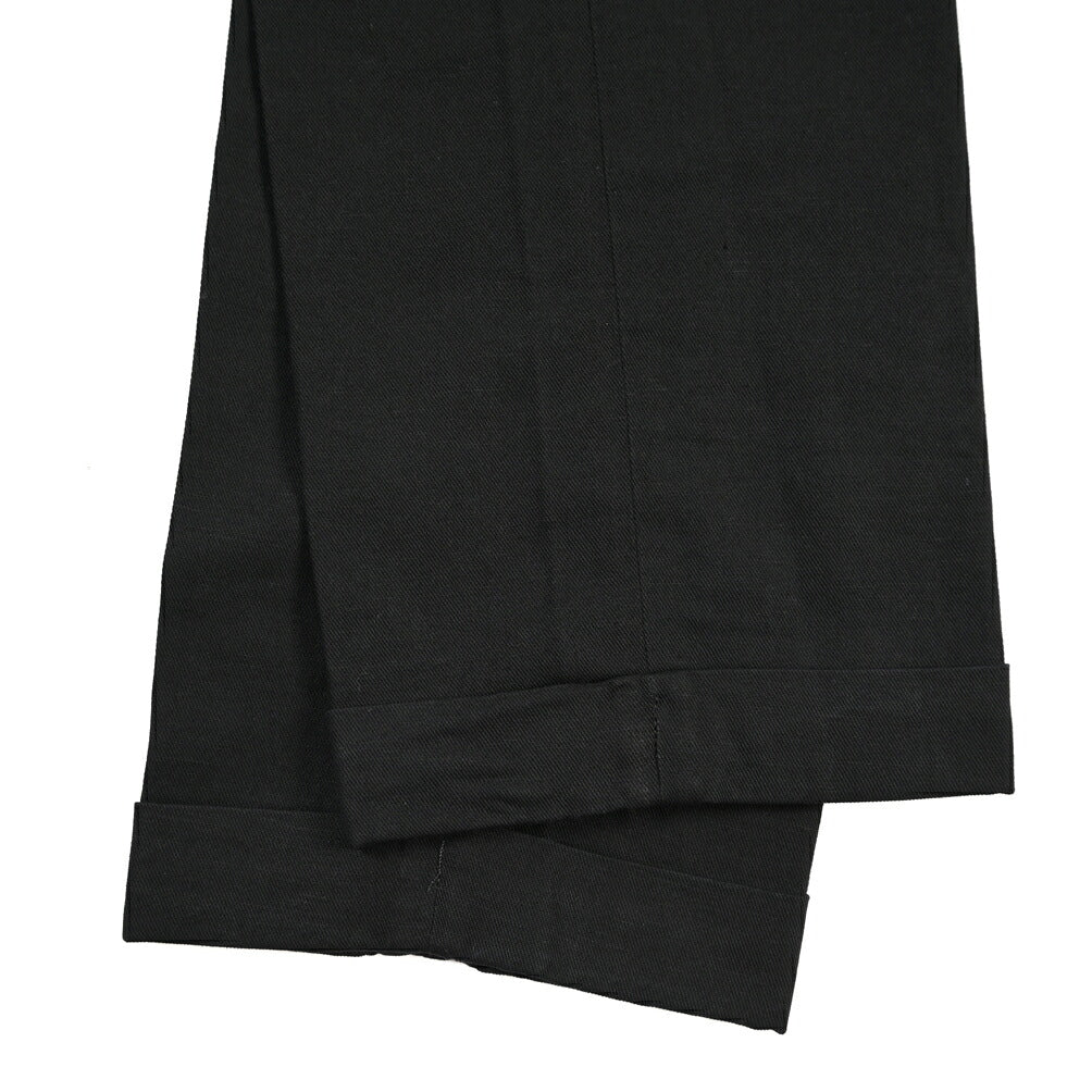 YCHAI “ROBUSTO” リネン混コットン ツータックスラックス / TAPERED FIT