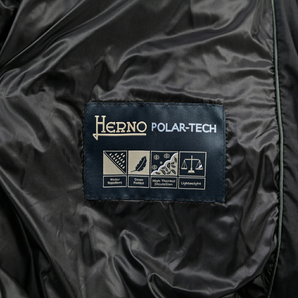 26-27AW HERNO POLAR-TECH 撥水ナイロン フード付きダウンコート