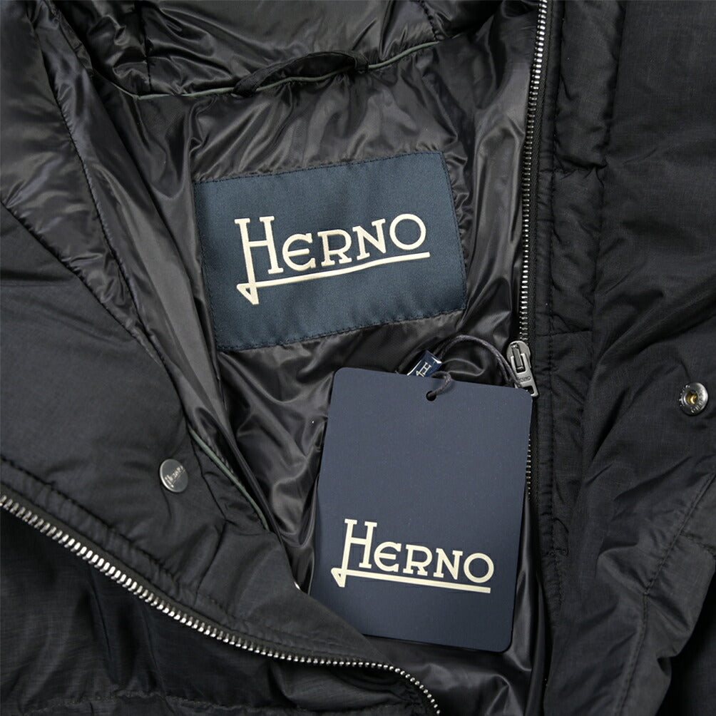 26-27AW HERNO POLAR-TECH 撥水ナイロン フード付きダウンコート