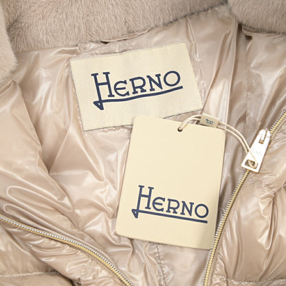 26-27AW HERNO ナイロン100% 異素材コンビダウンジャケット