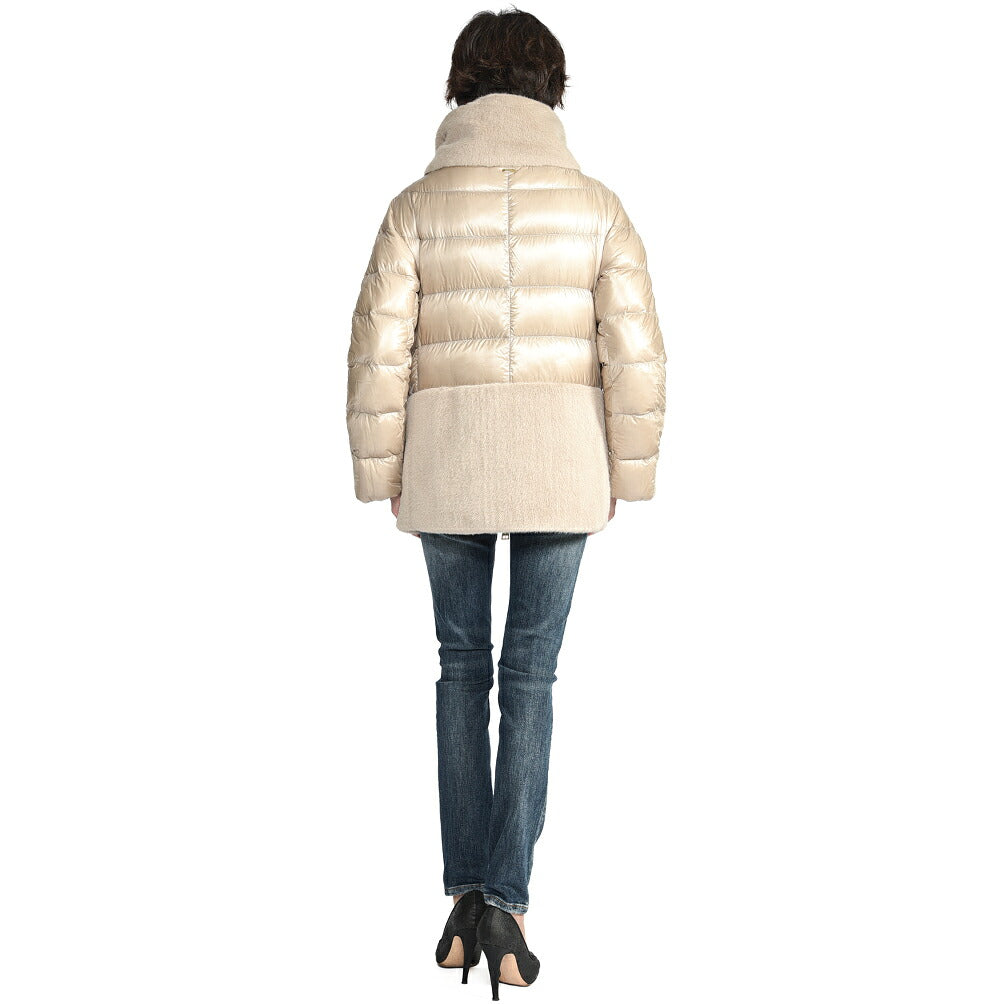 26-27AW HERNO ナイロン100% 異素材コンビダウンジャケット