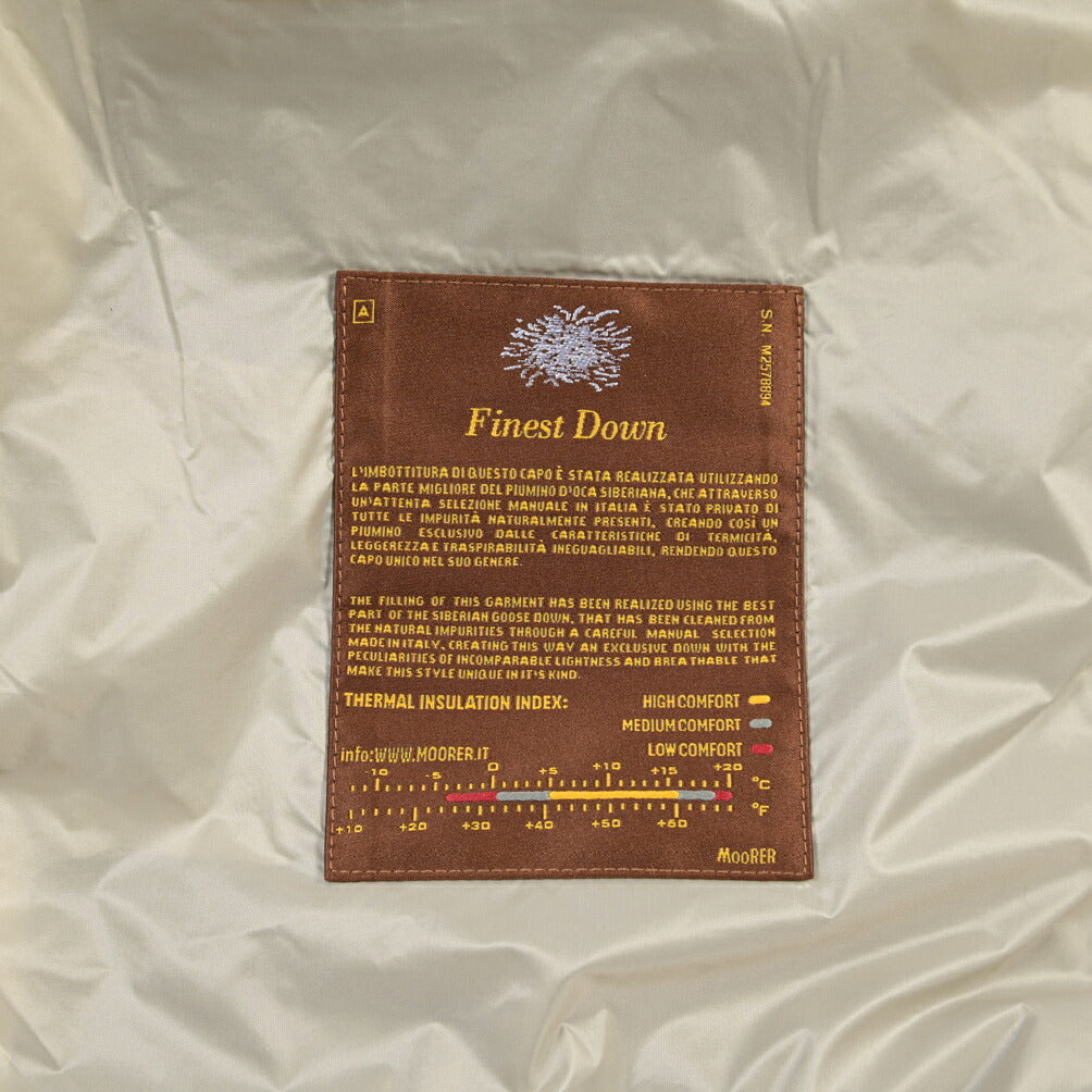 MOORER “MONTINI-25X” ナイロン切替 ダウンブルゾン