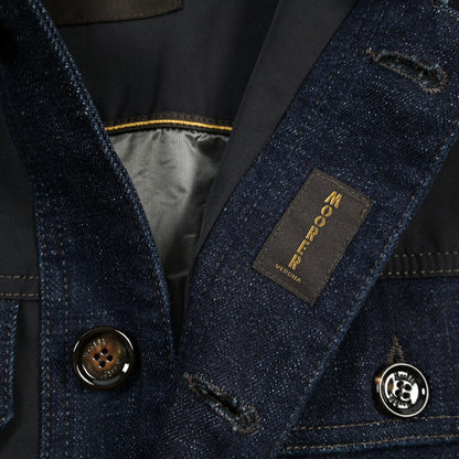 MOORER “DANTAS” デニム×ポリエステル トラックジャケット