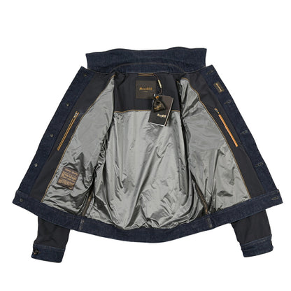 MOORER “DANTAS” デニム×ポリエステル トラックジャケット