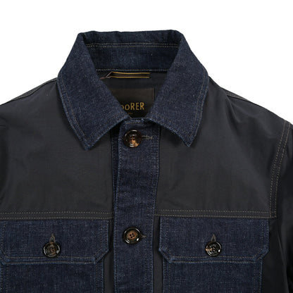 MOORER “DANTAS” デニム×ポリエステル トラックジャケット