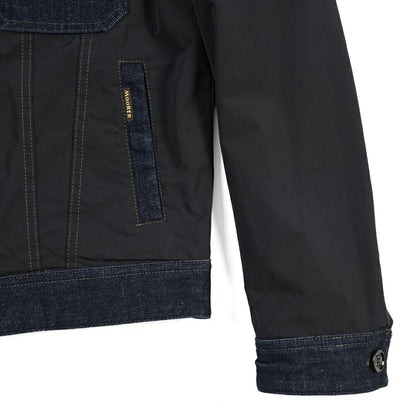 MOORER “DANTAS” デニム×ポリエステル トラックジャケット