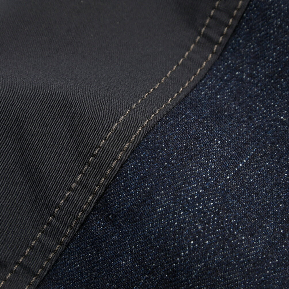 MOORER “DANTAS” デニム×ポリエステル トラックジャケット