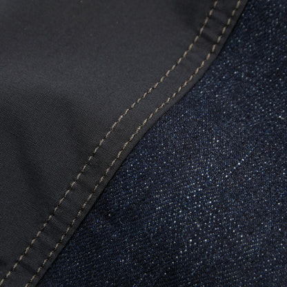 MOORER “DANTAS” デニム×ポリエステル トラックジャケット