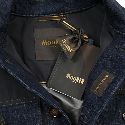 MOORER “DANTAS” デニム×ポリエステル トラックジャケット