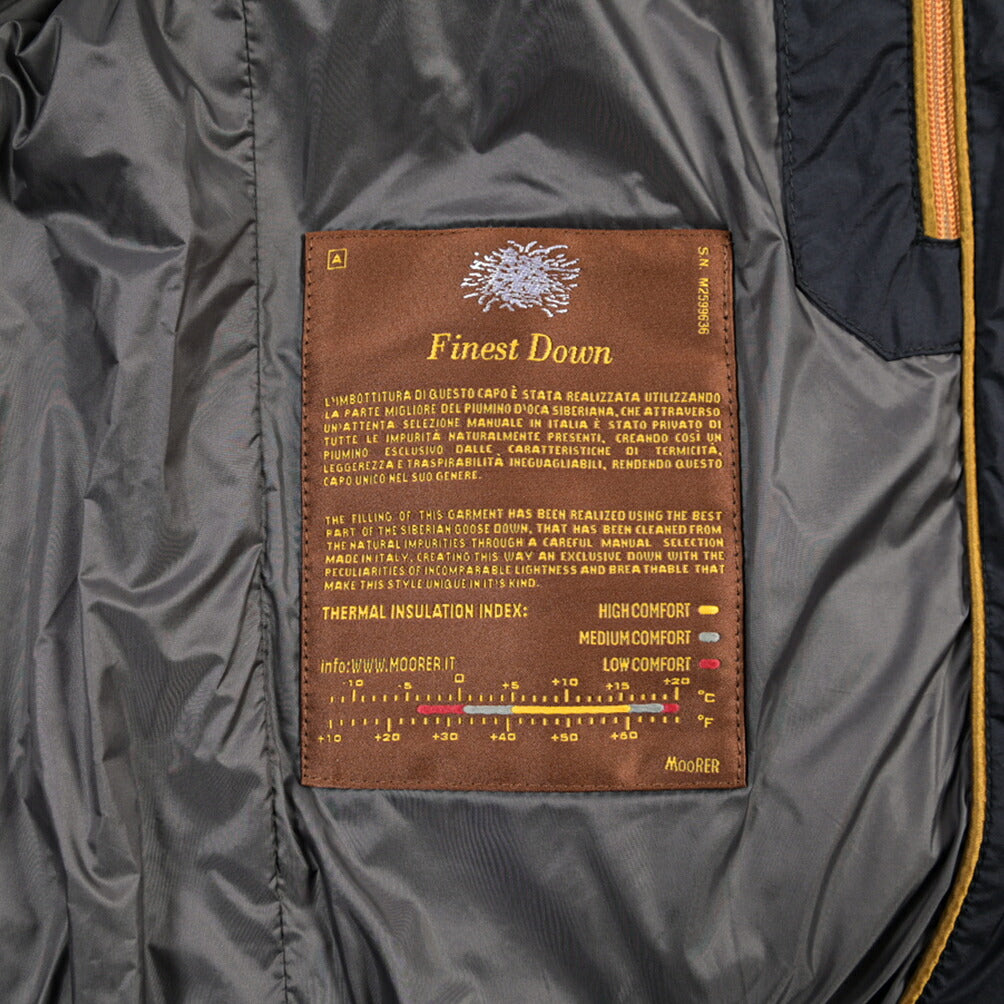 MOORER “STRAUSS-S3” 高機能ストレッチナイロン スタンドカラーダウンブルゾン / ACQUA RESISTANT(撥水)
