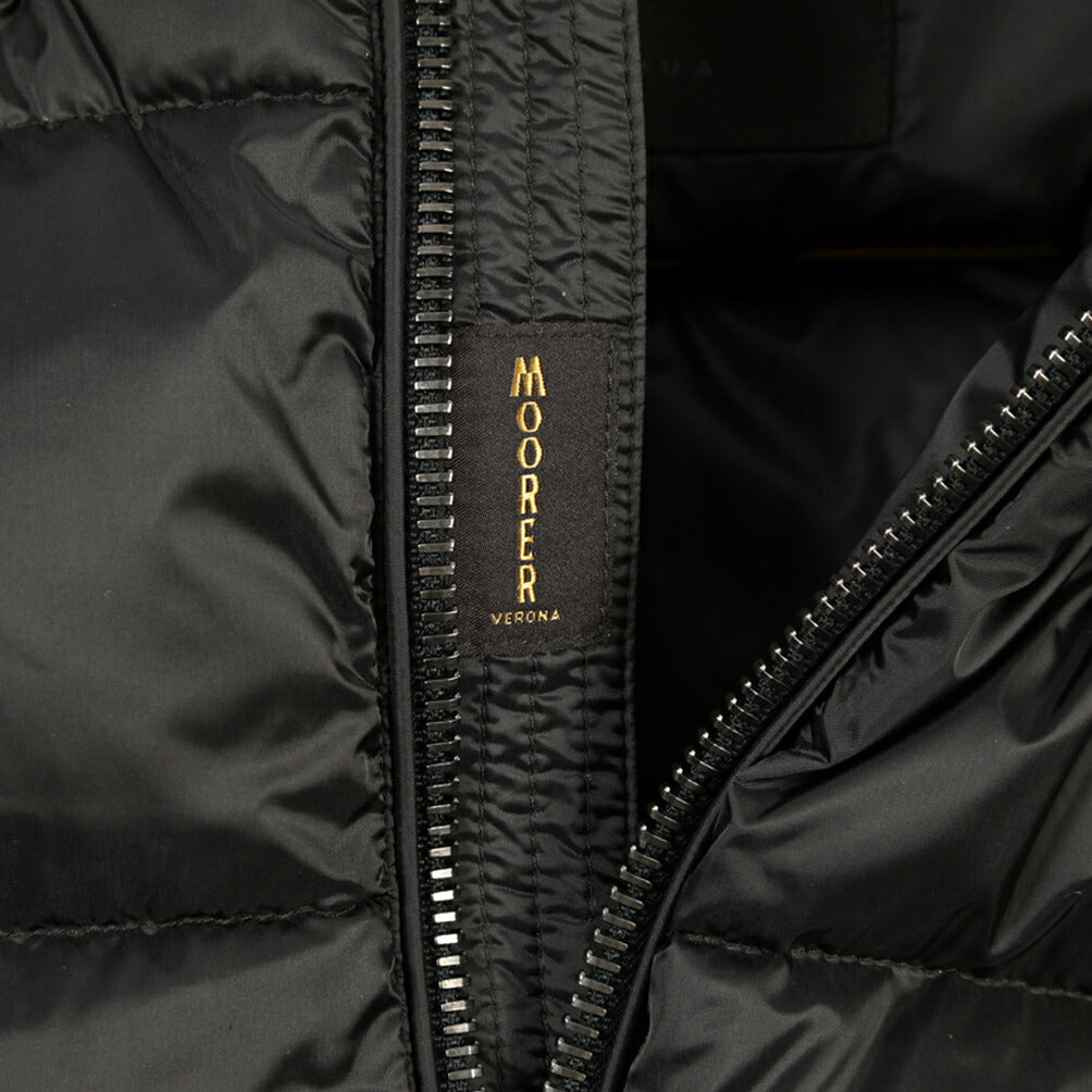 MOORER “BRETT-SH” ナイロン100% フード付きダウンジャケット / ACQUA RESISTANT(撥水)