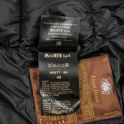 MOORER “BRETT-SH” ナイロン100% フード付きダウンジャケット / ACQUA RESISTANT(撥水)