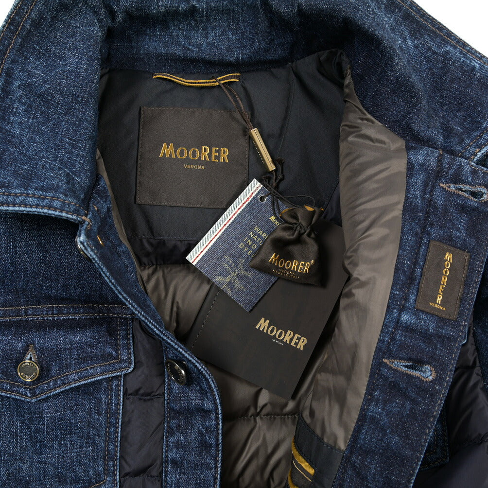 MOORER “MONDOR-104S” 異素材コンビ ダウンジャケット / JAPANESE FABRIC