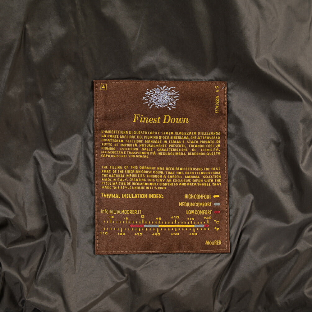 MOORER “MONDOR-104S” 異素材コンビ ダウンジャケット / JAPANESE FABRIC